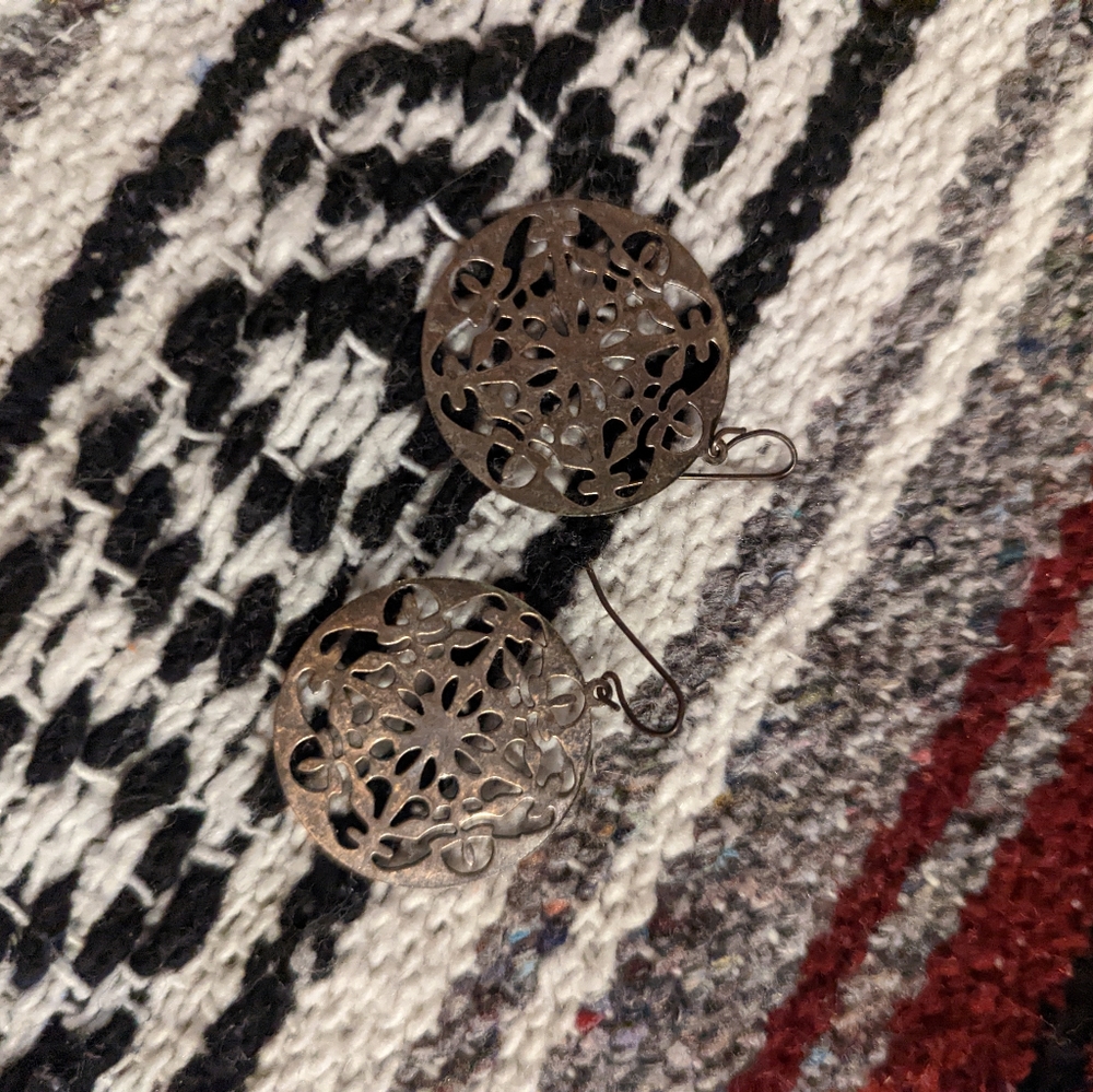 Boho Dangle Earrings Bronze